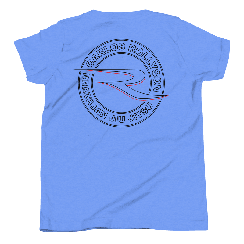 Kids Traditional Logo-Outline—Light T-Shirt — Heather Columbia Blue
